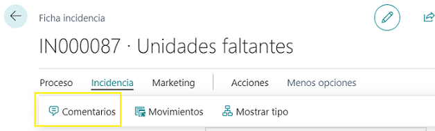 Comentarios cabecera - Acción