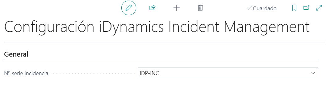 Configuración Aitana® Incident Management - Nº serie