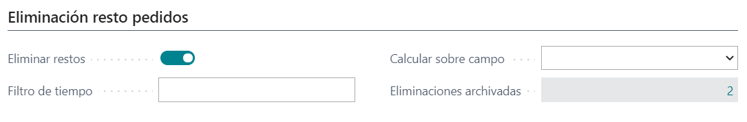 pedido venta - nº eliminaciones