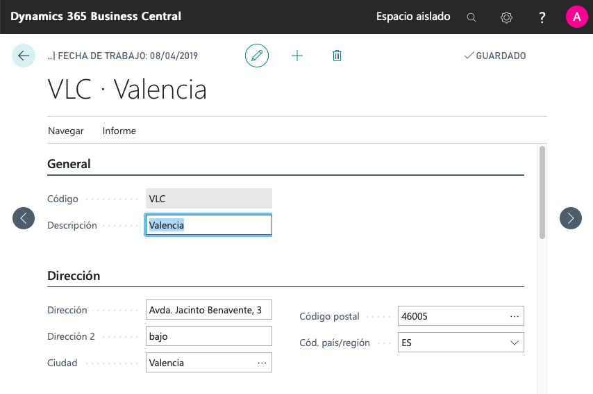 Datos básicos del centro