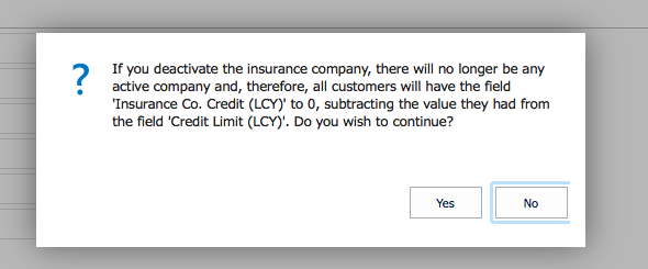 Deactivation of companies