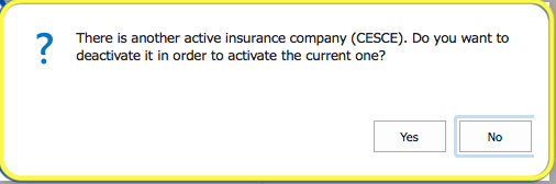 Other company existence message
