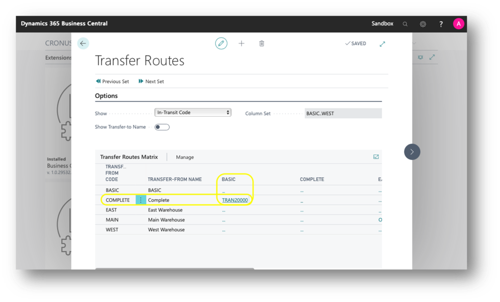 Rutas de transferencia