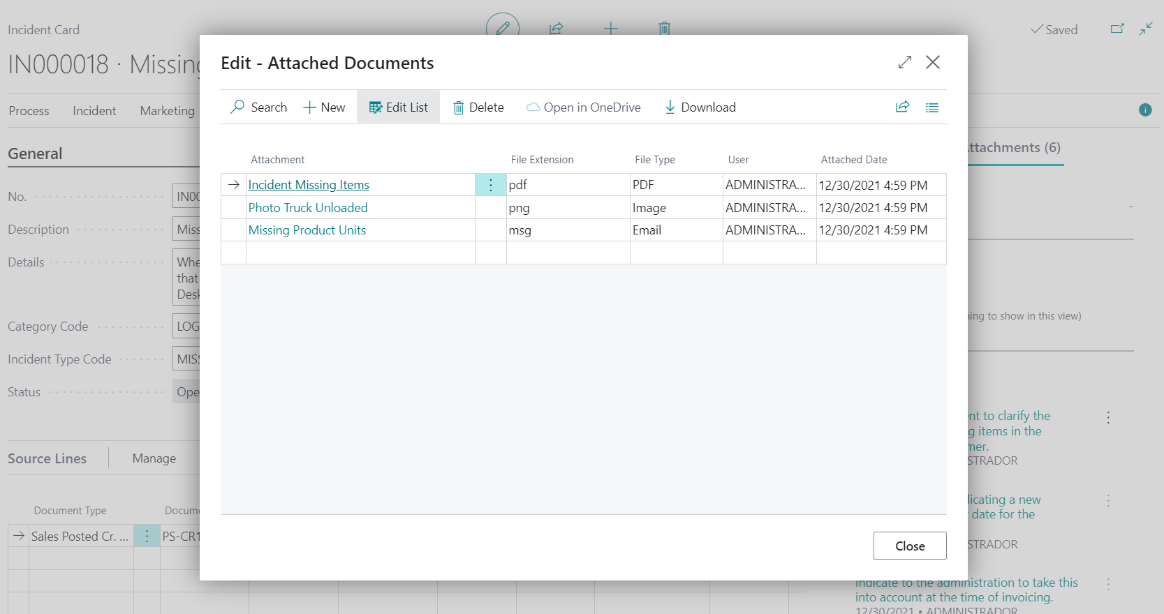 Incident Card - Attachments