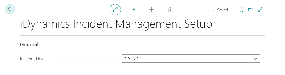 Aitana® Incident Management Setup - No. Series