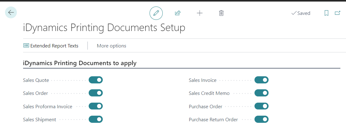 Aitana Printing Documents Setup/ Enabled Reports