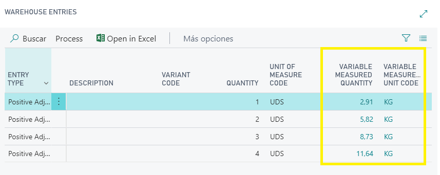 Campos adicionales VUM