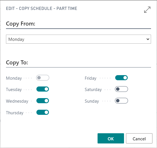 Copy Schedule