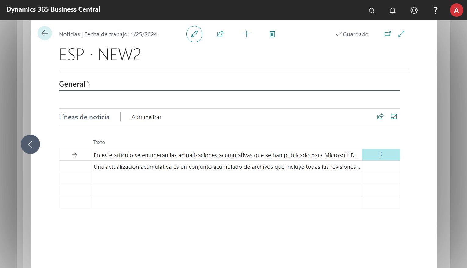 Edición de noticias