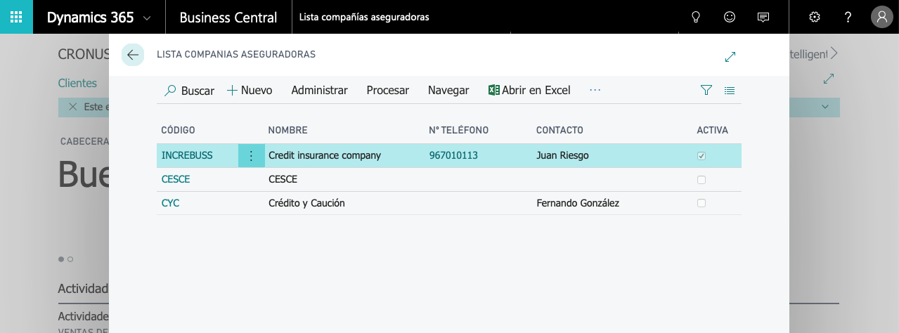 Lista compañías aseguradoras