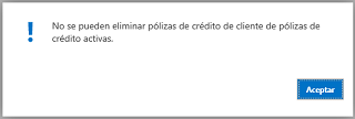 Advertencia al eliminar asignaciones a clientes