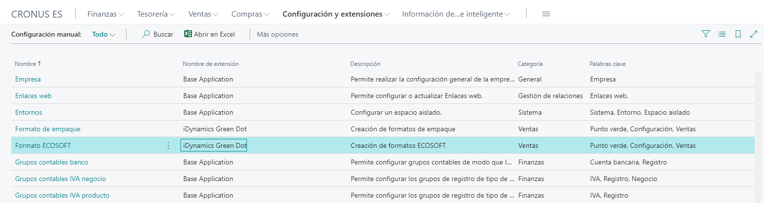 Configurar formatos ECOSOFT