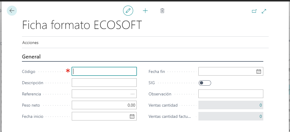 Ficha formato ECOSOFT