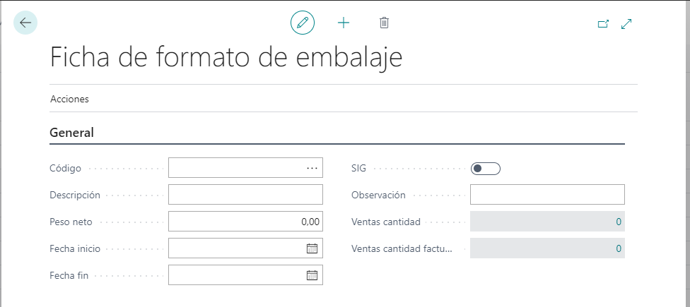 Ficha formato embalaje