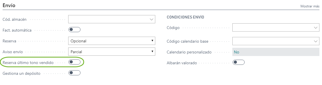 Reserva último tono vendido en ficha cliente