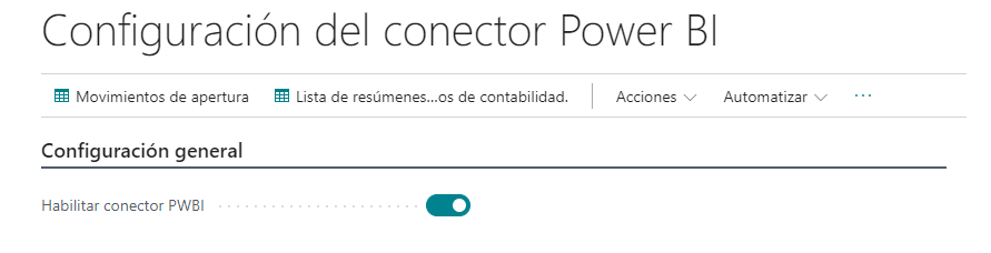 Configuración conector