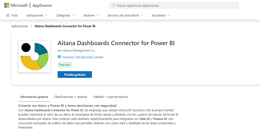 Aitana Dashboards Connector for Power BI