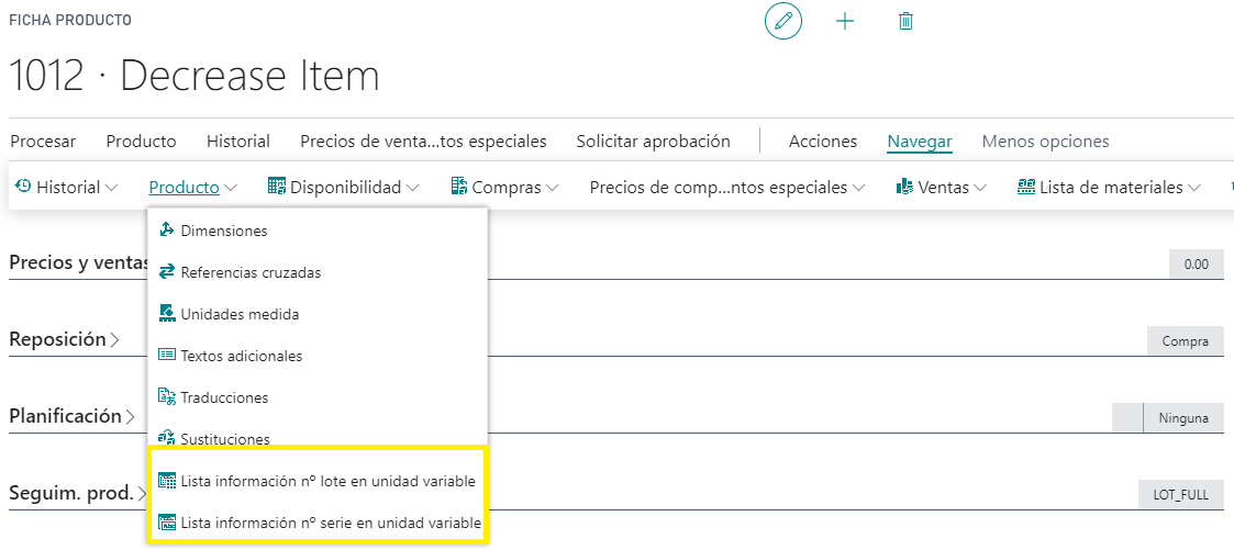 Acceso ficha producto