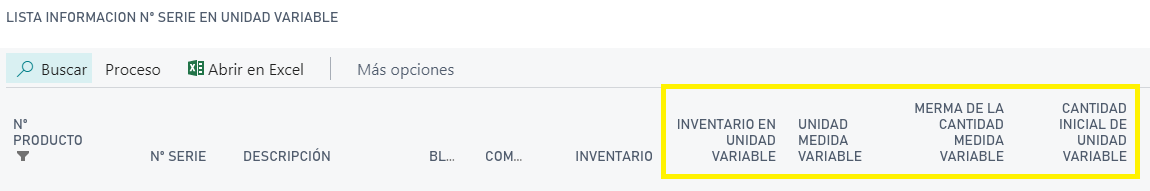 Info VUM serie