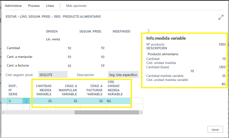 Seguimiento de venta