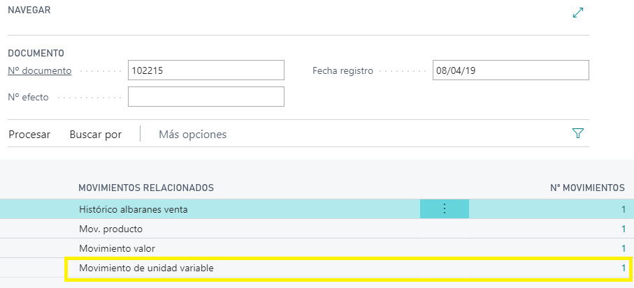 Movimientos de VUM