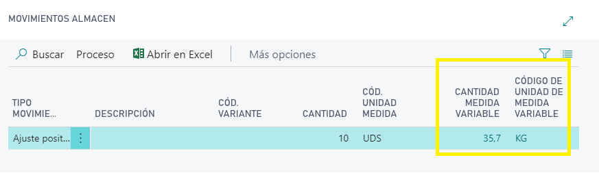 Movimientos de almacén