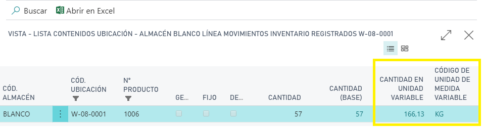 Movimientos de almacén
